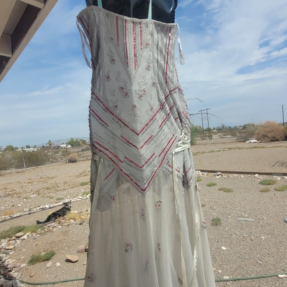 Tiffany's Designs baby blue beaded gown size 8 - Picture 14 of 14